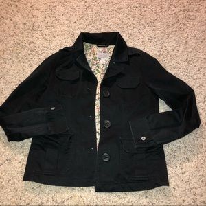 Old Navy Black Buttoned Jacket with Pockets
